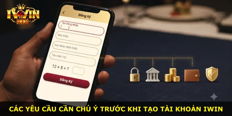 Các yêu cầu cần chú ý trước khi tạo tài khoản iWin