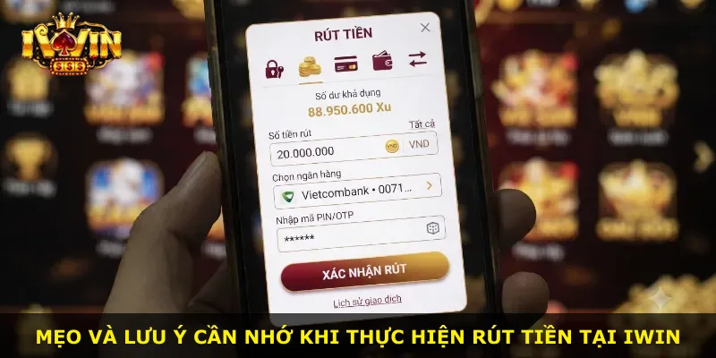Mẹo và lưu ý cần nhớ khi thực hiện rút tiền tại iWin
